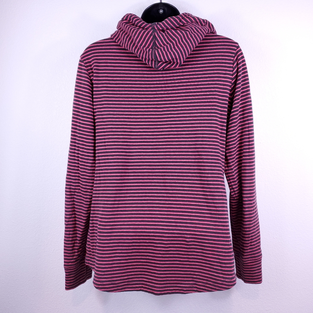 Lucy Red Striped Cowl Neck Sweater - Picture 4 of 6
